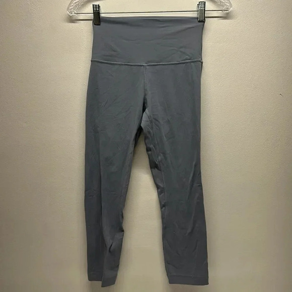 Lululemon Align Leggings Crop Legging Cropped 21" Pant Light Tempest Blue Size 4 - Picture 1 of 14